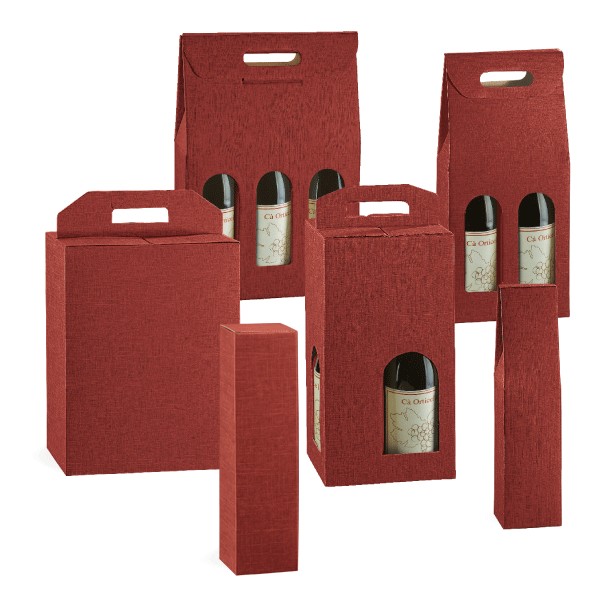 scatole portabottiglie rosse